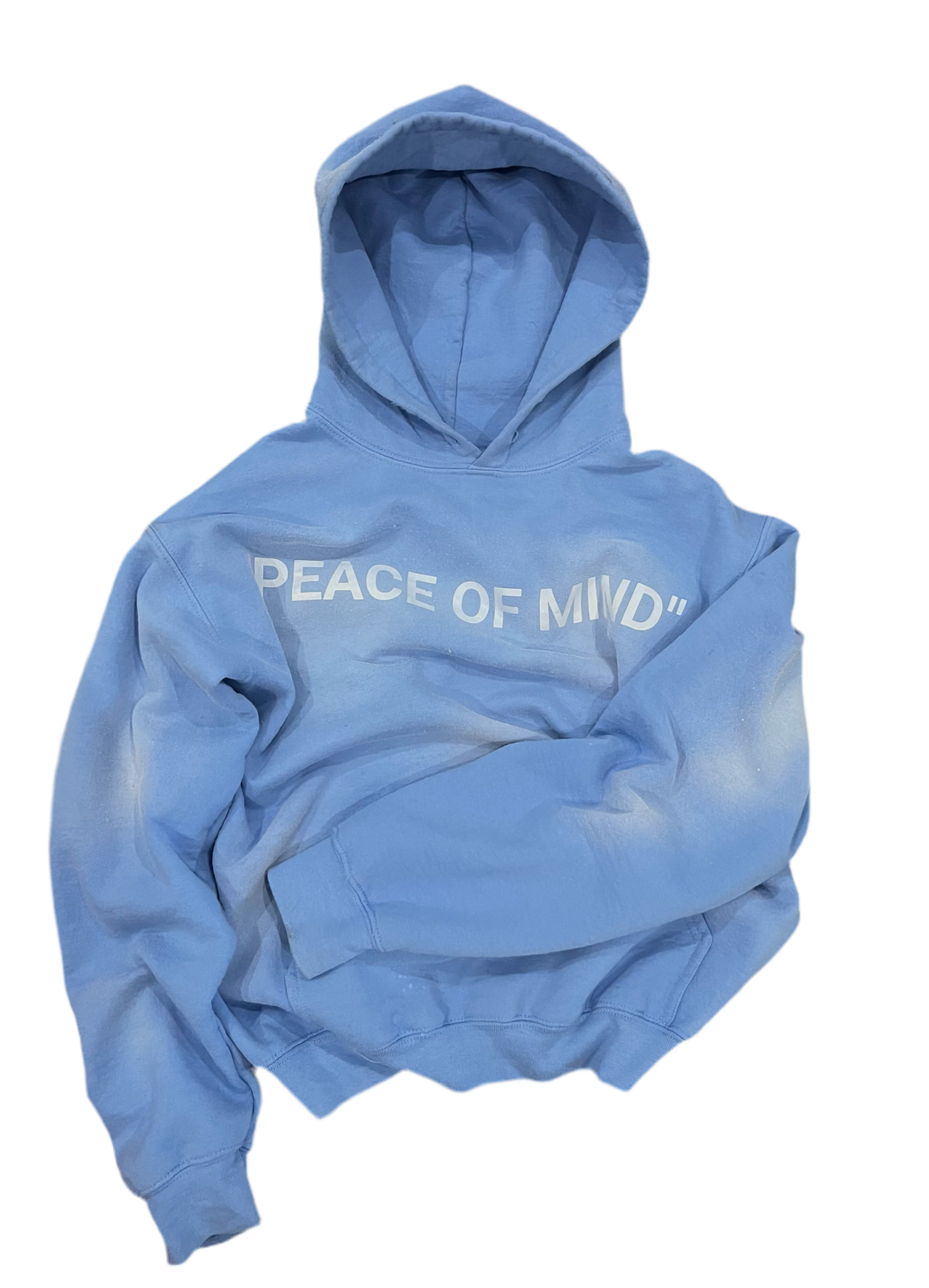 “PEACE OF MIND” Acid Washed Distressed Hoodie