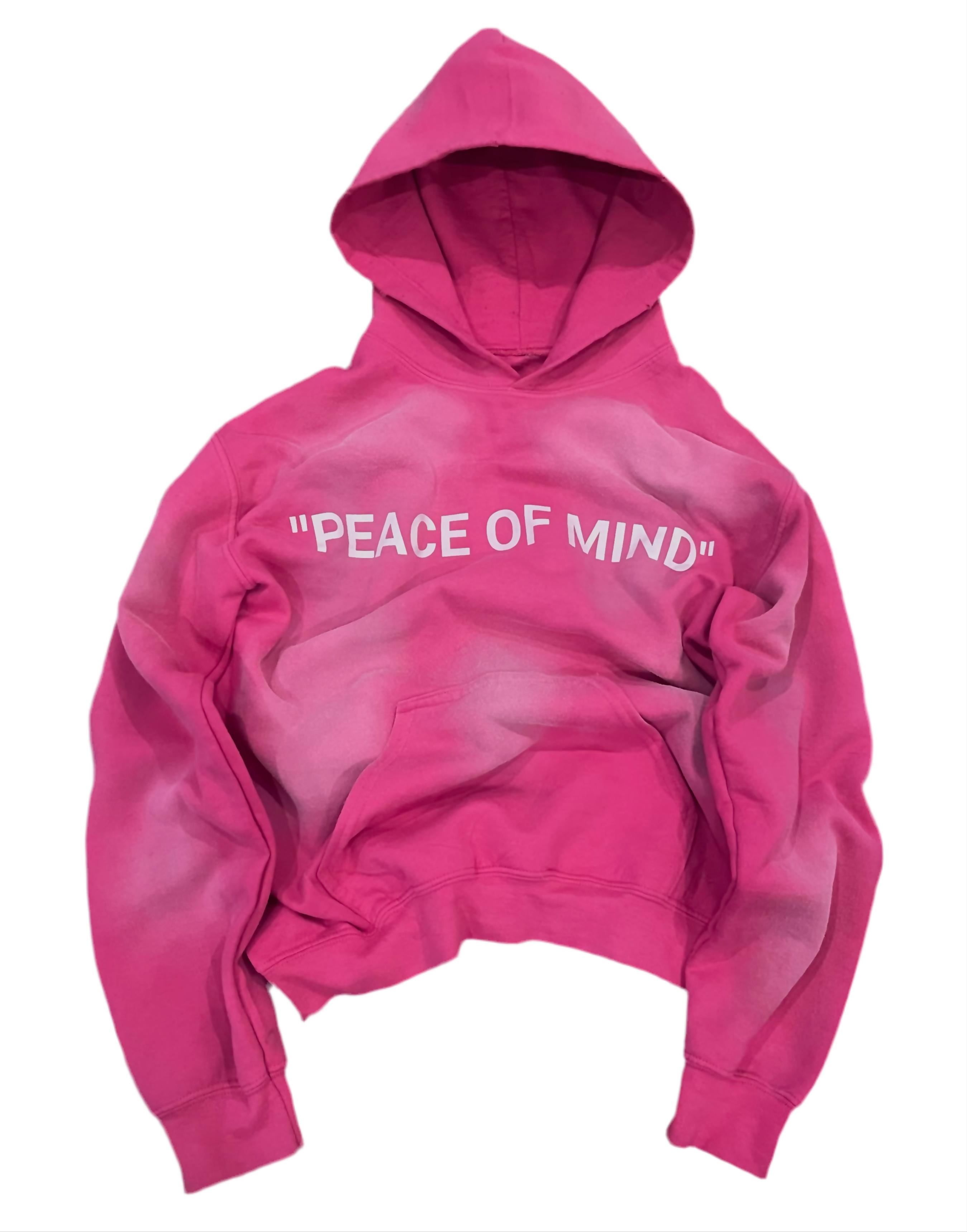 “PEACE OF MIND” Acid Washed Distressed Hoodie